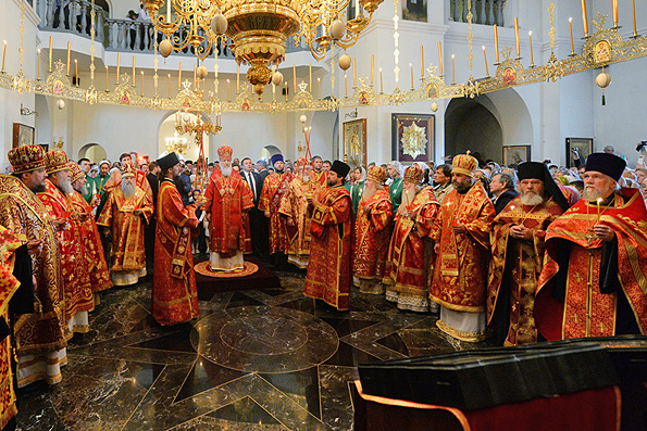 Патриарх Кирилл совершил всенощное бдение в Успенском Георгиевском монастыре в Башкирии